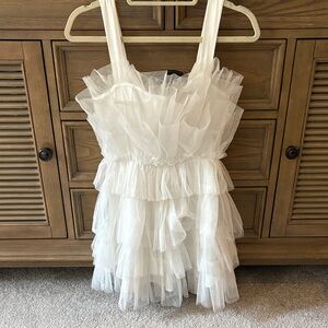 Elegant White Tulle Dress